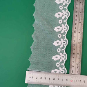 White Cotton Thread Lace Trim for Delicate Floral Garment Decoration TRLM-6
