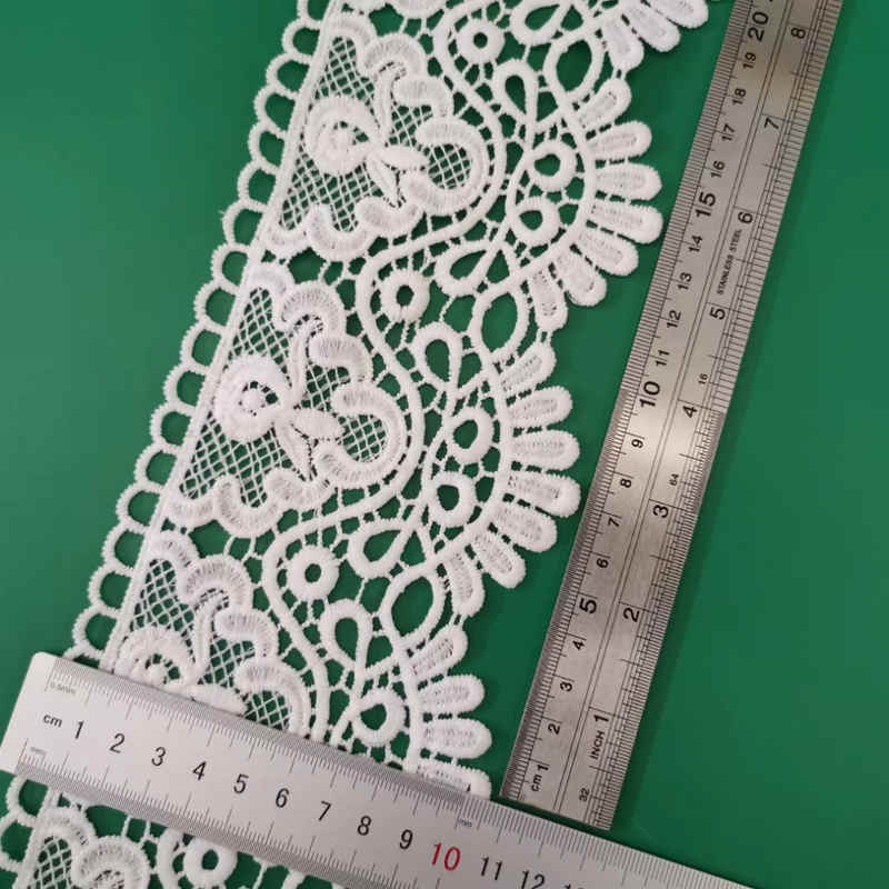 White Wave Edge Water-Soluble Lace Trim TRLM1120