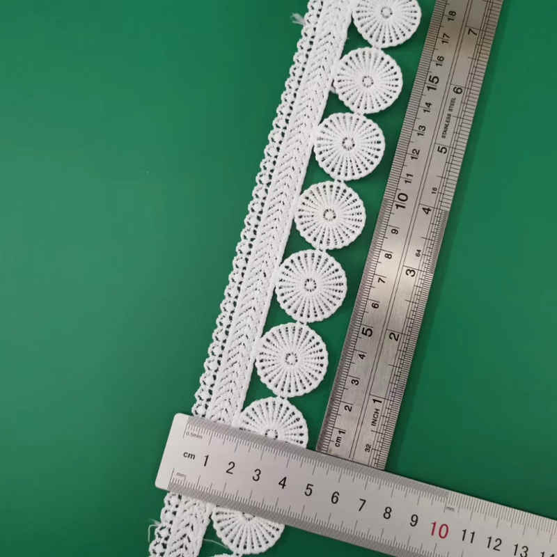 White Soft Scalloped Water-Soluble Lace Trim TRLM1126
