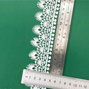 Soft Matte Lattice Openwork Embroidered Lace Trim TRLM1145