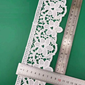 White Openwork Border Water-Soluble Lace Trim TRLM1150