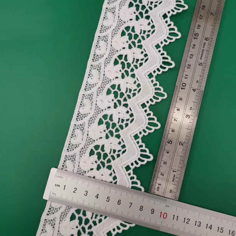 Soft Matte Small Floral Embroidered Lace Trim TRLM1151