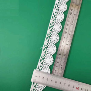 White Water-Soluble Geometric Openwork Border Trim TRLM1153