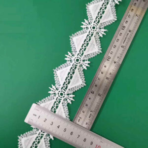 White Curved Vine Water-Soluble Lace Trim TRLM1156