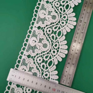 White Narrow Edging Water-Soluble Lace Trim TRLM1162