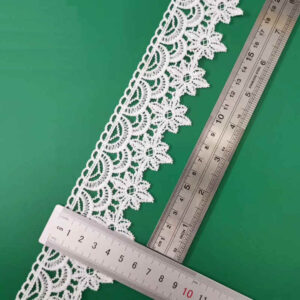 Soft Matte Classic Border Embroidered Lace Trim TRLM1163