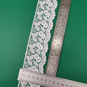 Soft Matte Scalloped Border Embroidered Lace Trim TRLM1169