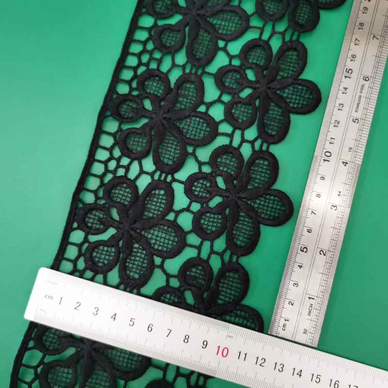 Soft Matte Picot Edge Embroidered Lace Trim TRLM1175