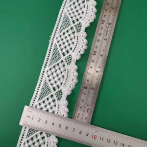 White Soft Scalloped Water-Soluble Lace Trim TRLM1186