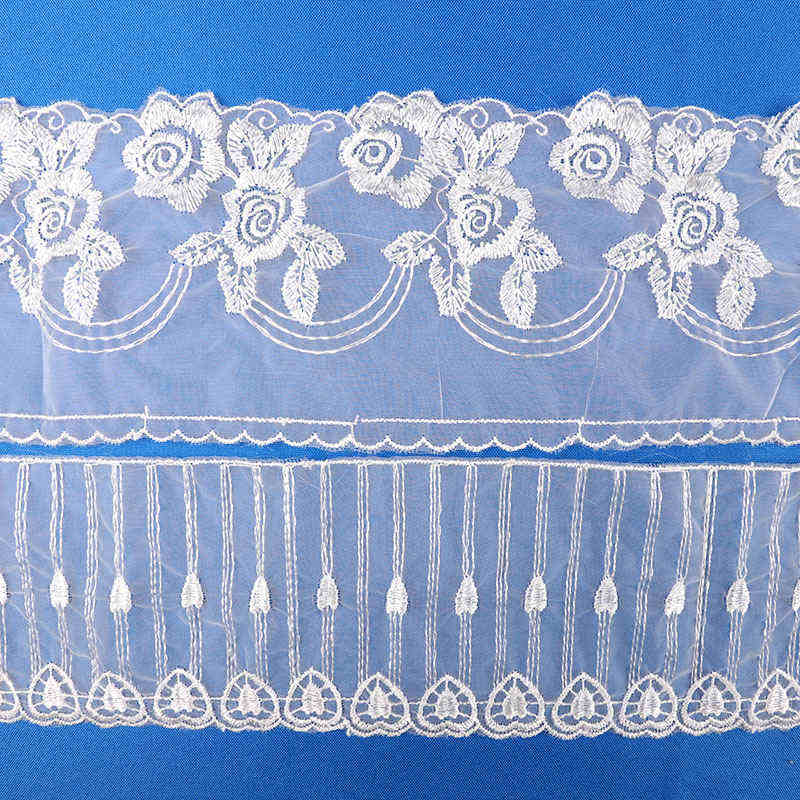 Bulk Production Schiffli Embroidered Organza Lace Trim TRP1063 - Image 3