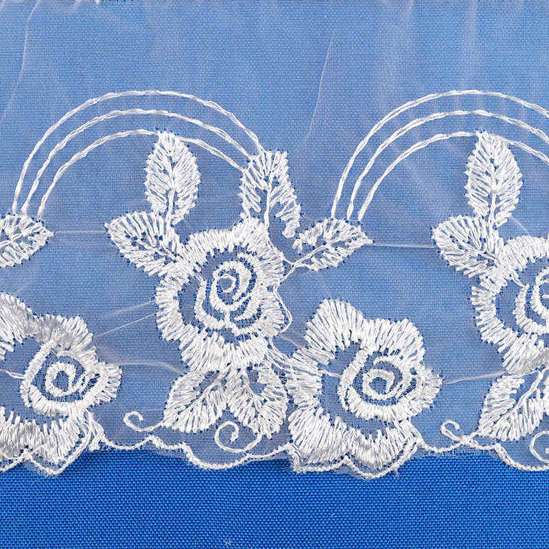 Bulk Production Schiffli Embroidered Organza Lace Trim TRP1063 - Image 4