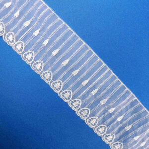 Bulk Production Schiffli Embroidered Organza Lace Trim TRP1066