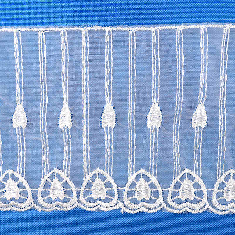 Bulk Production Schiffli Embroidered Organza Lace Trim TRP1066 - Image 2