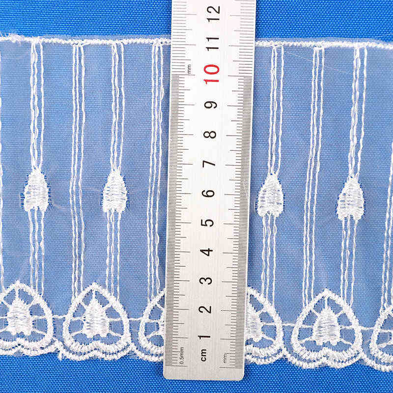 Bulk Production Schiffli Embroidered Organza Lace Trim TRP1066 - Image 3
