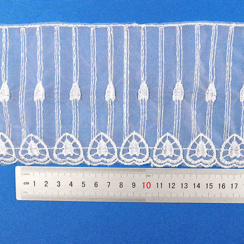 Bulk Production Schiffli Embroidered Organza Lace Trim TRP1066 - Image 4