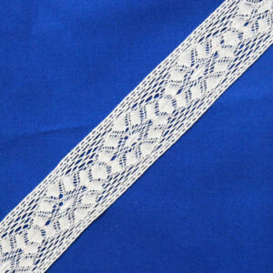 Structured Poly-Cotton Crochet Lace Trim for Garment Edging WB1057