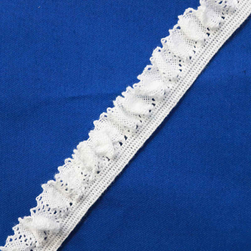 Elastic Cotton Crochet Lace Trim with Spandex Yarn WBC1005E