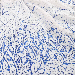 Half-Width Matte White Water-Soluble Guipure Lace Fabric SNW2010